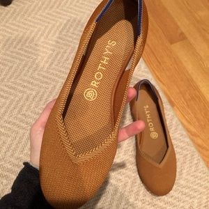 size 8 Rothy's "the flat" in Brandy like new